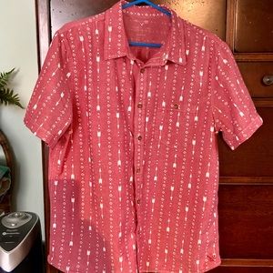 Men’s Shirt Red Button Down -
